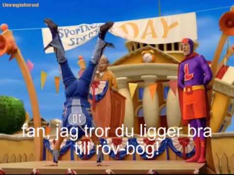 Bild från LAZY TOWN dubbad Rövens talang - del 2