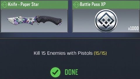 Call Of Duty Mobile Kill 15 Enemies with Pistols Task Complete