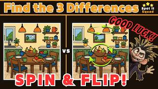 Spin & Flip! Find 3 Differences in 90 Seconds | EP.42 | Spot It Squad