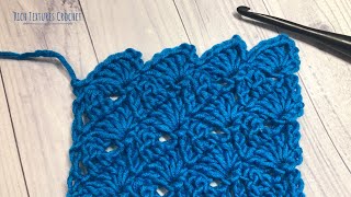 How to crochet the Diagonal Shell Stitch