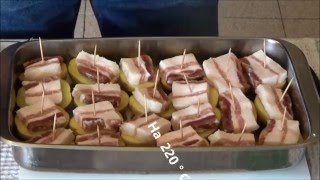 Засол грудинки и печеная картошка с салом . Засол грудинки и печеная картошка с салом .