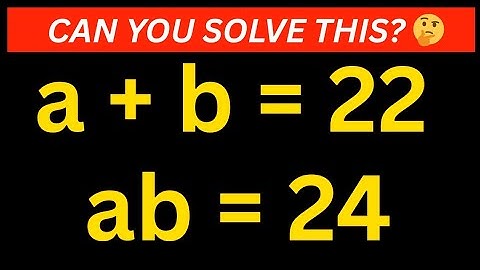 Math Olympiad Problem | Nice Algebra Problem | How To Solve For (a,b=?) In This Problem..