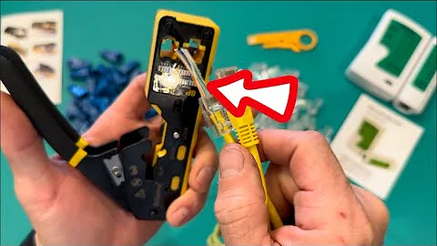 Crimp Tool Pass Through Kit Ethernet Crimper Cat5 Cat5e Cat6 Crimping Tool for RJ11/RJ12 6P/8P