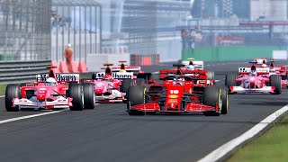 Ferrari F1 2020 vs 2000s Ferrari F1 Cars - Monza