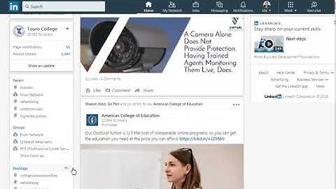 LinkedIn Home Page User Interface Change January  2019