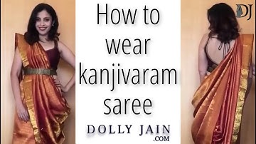 Hoe Kanjivaram Silk Saree te dragen met PERFECTE PLEATJES - [Dolly Jain] Kanchipuram Saree