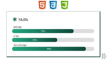 Build a responsive animated Skill Bar using html & css