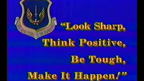 AFN Europe 583rd Hahn Air Base Look Sharp Drawdown Message    1993    1352