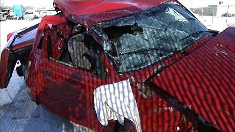 Car Drives Off Overpass