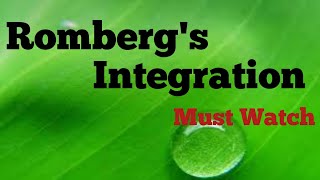 Romberg's Integration..