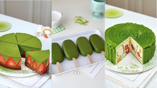 Make delicious cakes. Matcha fruit mousse, strawberry chocolate matcha lava, matcha ice cream