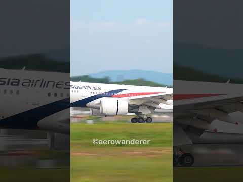 MALAYSIA AIRLINES A350 landing at Kuala Lumpur Airport #shorts #aviation #a350 #landing #plane