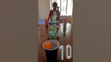 TEN GLASSES CHALLENGE | BEER-PONG TRICK SHOTS