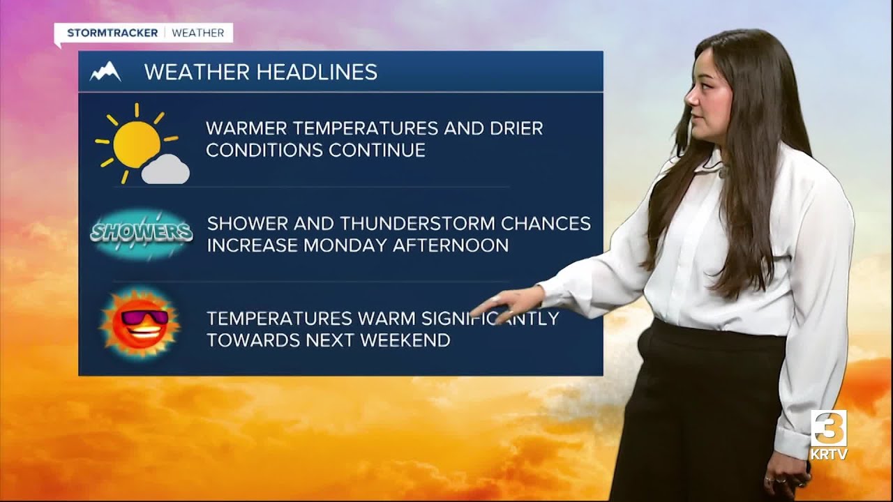 Warm trending temperatures continue with dry conditions - YouTube