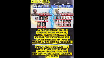 Sa Pagbubukas Ng Ika 20 Kongreso Noong Hulyo 28 2025 Muling Itinalaga Si Senador Chiz Trending 