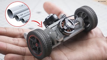 Een krachtige RC-auto maken van PVC-buizen | 🚀Supersnelle borstelloze bouw op schaal 1:18