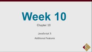 Week 10 Lecture: Array functions and APIs