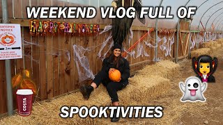 SPEND AN AUTUMN WEEKEND WITH ME | SPRAY PAINTING PUMPKINS, NATURE WALKS, YUMMY FOOD, NEW HAIR DAY...