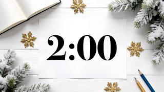 2 Minute Winter Lofi Study Timer ❄️ Cozy Desk, Calm Music for Focus & Classroom Work