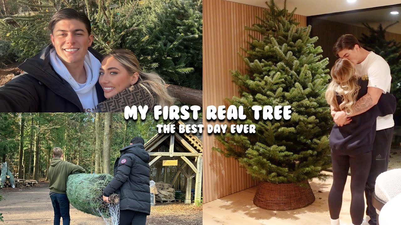 Getting my first REAL Christmas Tree with my Boyfriend! 😁 | Saffron Barker