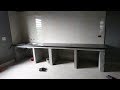 Construction Process Kitchen Table From Reinforced Concrete And Granite Installation