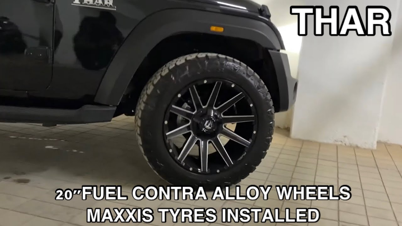 THAR THAR 20"FUEL CONTRA ALLOY WHEELS MAXXIS TYRES INSTALLED