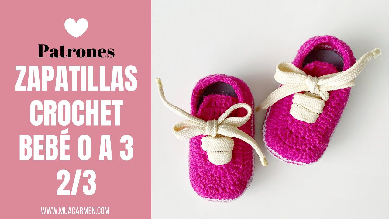 Cómo ZAPATILLAS CROCHET para BEBÉ paso a paso (1/3) | Tejer en Español - YouTube