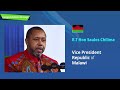 Congratulatory Message by R.T Hon.SAULOS CHILIMA (Malawi)