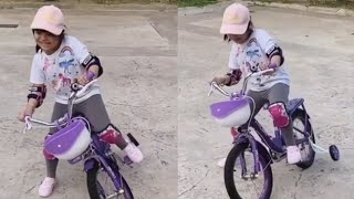 Lara Alana Belajar Naik Basikal, Netizen Bagi Tips