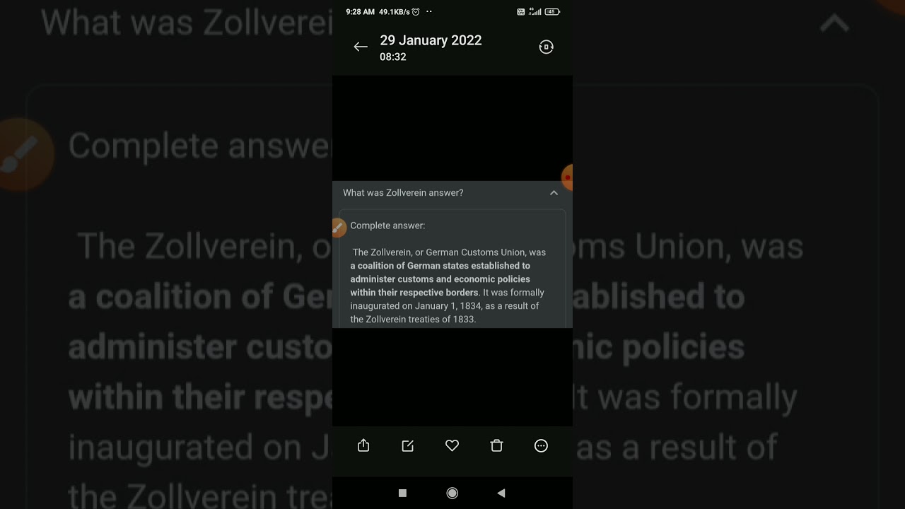 What was Zollverein ? Answer by PSG Official Answer in short