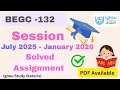BEGC -132 Selections From Indian Writing :-Cultural Diversity// Assignment July 2025 &amp; January 2026 