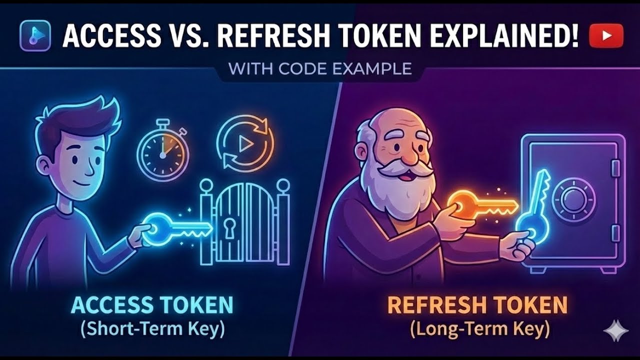 Stop Confusing Access & Refresh Tokens! (Clear Diagram & Code Example)