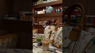 Shopping + iced blueberry matcha 🍵 #matcha #shopping #shorts