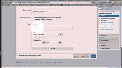 Creating as Assignment with Differentiated Due Dates for Different Sections and Times in Canvas