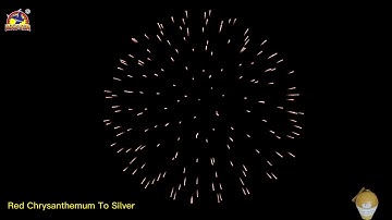 5inch Red Chrysanthemum To Silver Display Shell Fireworks for Pyrotechnics