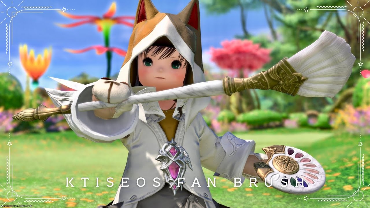 A noble and cute pastel makeup brush Pictomancer weapon: Ktiseos