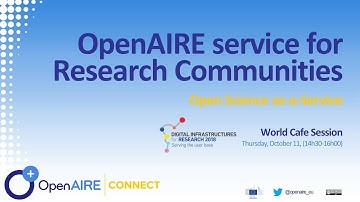 OpenAIRE Connect session: Introduction (OpenAIRE-connect workshop at DI4R2018)