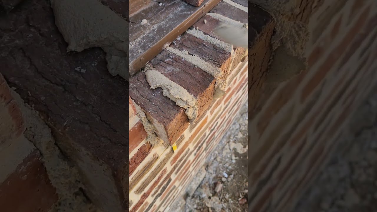 Laying Last Brick On Window Sill Masonry Construction Bricklaying Viral Shorts