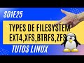 Types de filesystem  ext4 xfs btrfs  zfs  linux 125