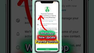 Whatsapp Primary Controls For Parents || Whatsapp parental control | Whatsapp New Update #shorts