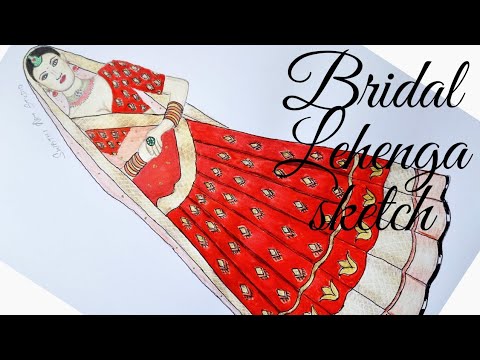 Learn to Draw Beauitful Fashion Illustration for Lehengas