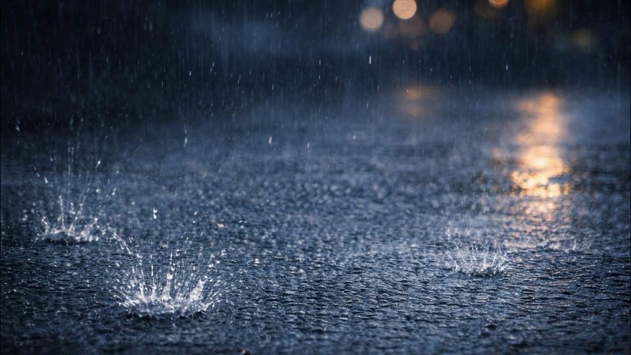 Heavy Rain on Street at Night 🌧️ | Real Rain Sounds for Sleep & Relaxation