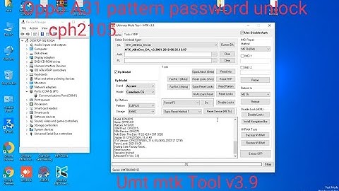 Oppo A31 (cph2015) password pattern unlock umt mtk v3.9 | How to unlock oppo A31 (chp2015)  2021