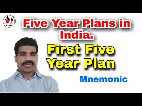 Five Year Plans in India / First Five Year Plan - Simplified with Mnemonic.
