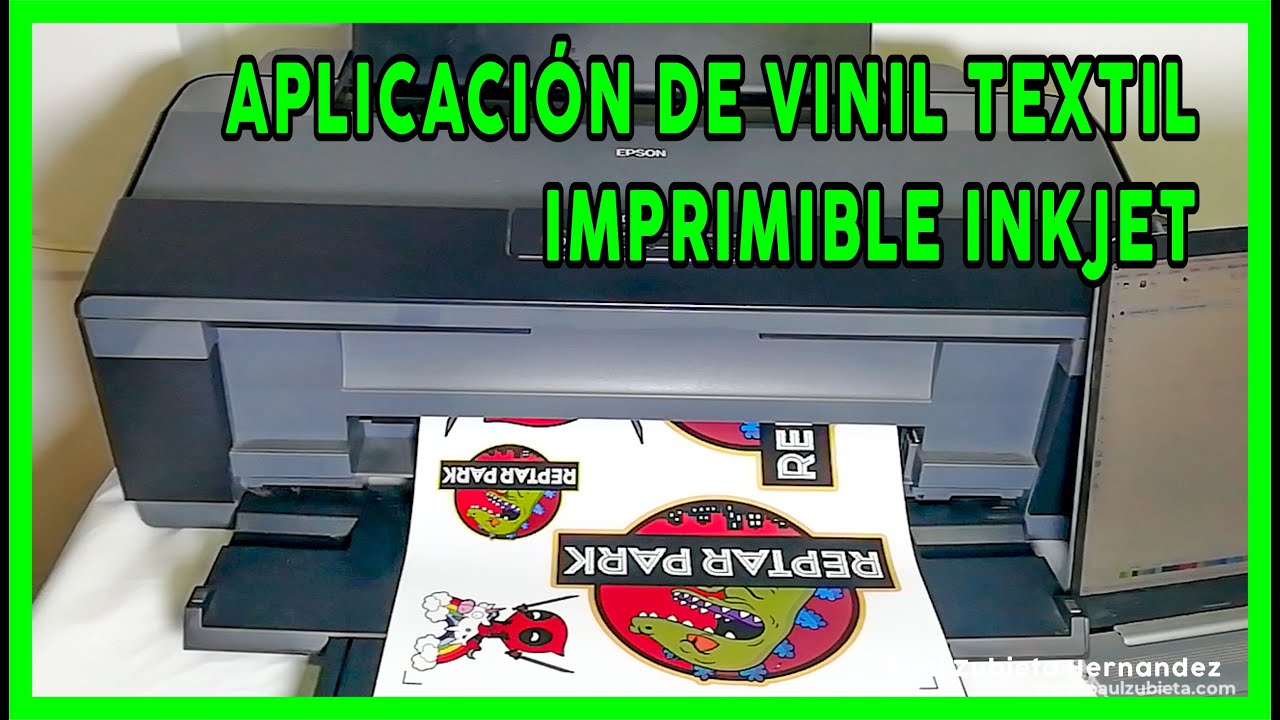 APLICACIÓN DE VINIL TEXTIL IMPRIMIBLE INKJET A3 CON IMPRESORA CASERA 