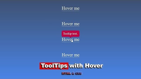 Всплывающая подсказка при наведении на чистом HTML & CSS шаг за шагом || ToolTips with hover CSS
