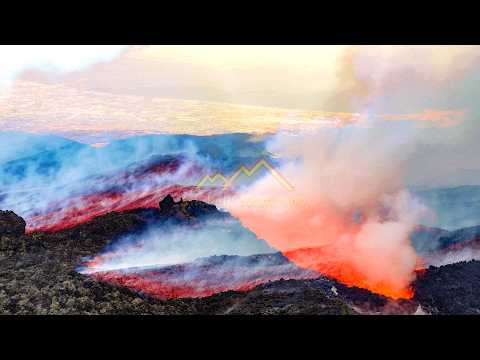 Video Eruzione Etna, Attività effusiva, spattering, colata lavica, 07 agosto 2026