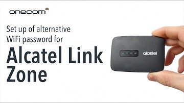 Set Up Of Alternative WiFi Password for Alcatel Link Zone