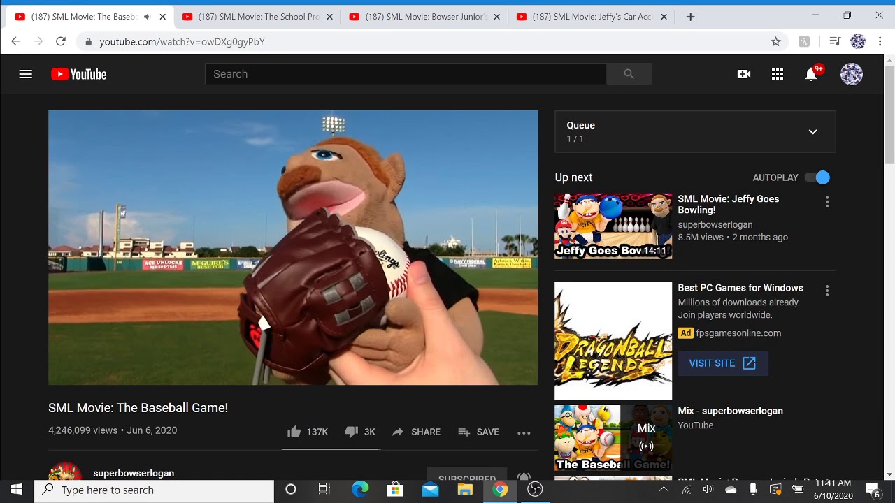 SML Movie The Baseball Game! reaction YouTube