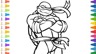 Ninja Turtles Coloring Page | Color Leonardo Teenage Mutant Ninja Turtles